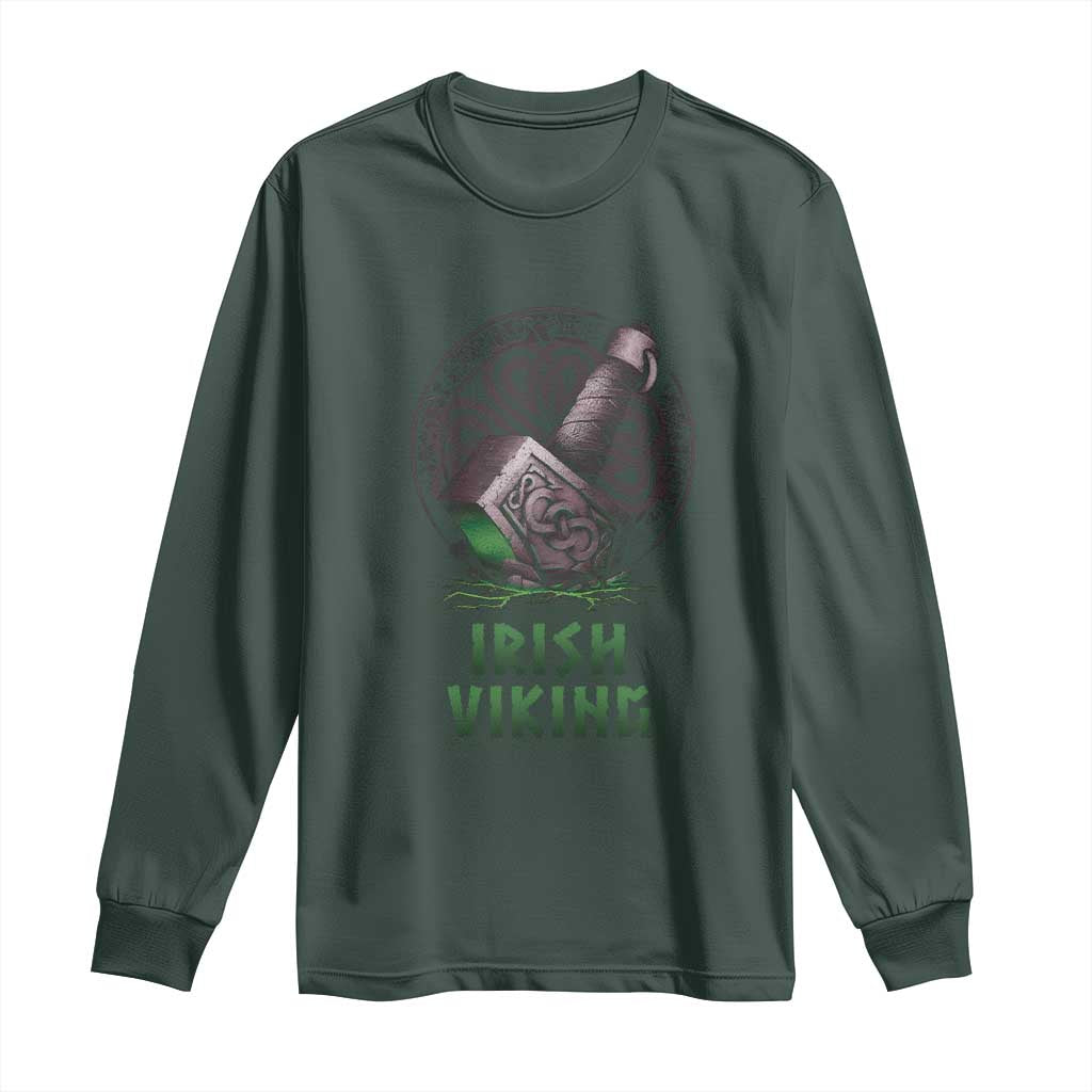 Irish Viking Long Sleeve Shirt Celtic Thor Mjolnir
