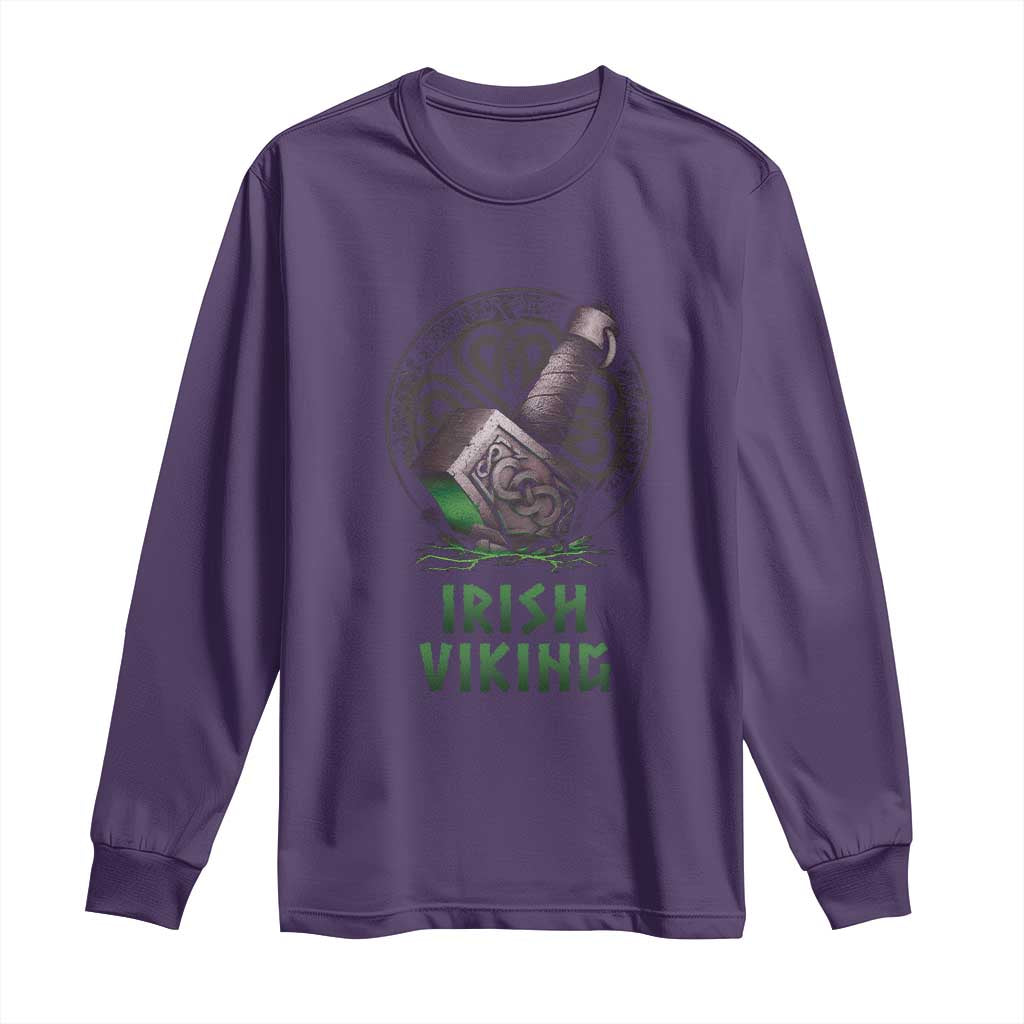 Irish Viking Long Sleeve Shirt Celtic Thor Mjolnir