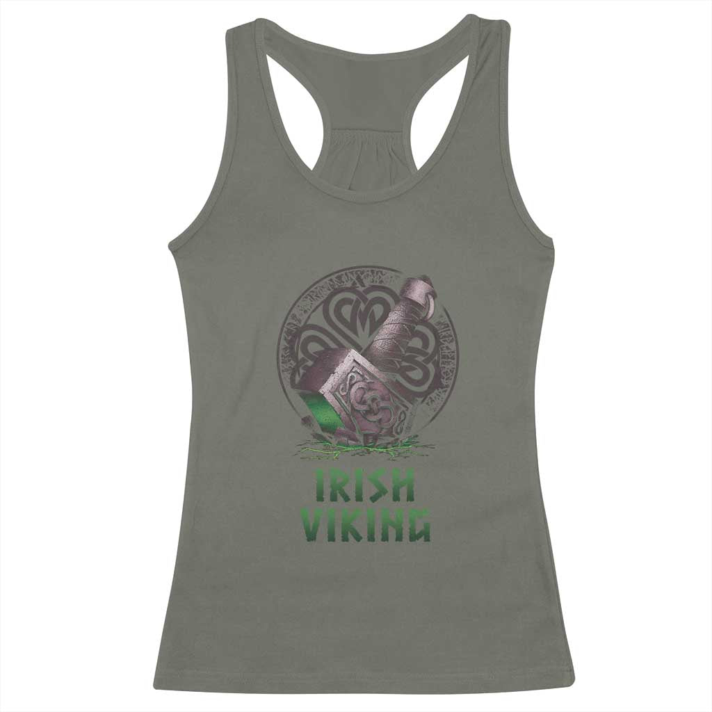Irish Viking Racerback Tank Top Celtic Thor Mjolnir