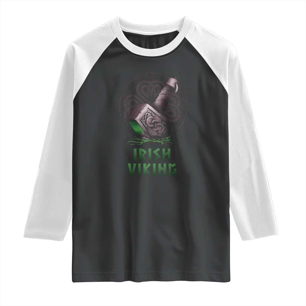 Irish Viking Raglan Shirt Celtic Thor Mjolnir