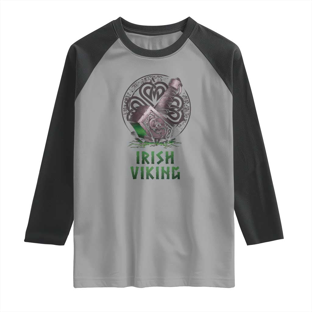 Irish Viking Raglan Shirt Celtic Thor Mjolnir