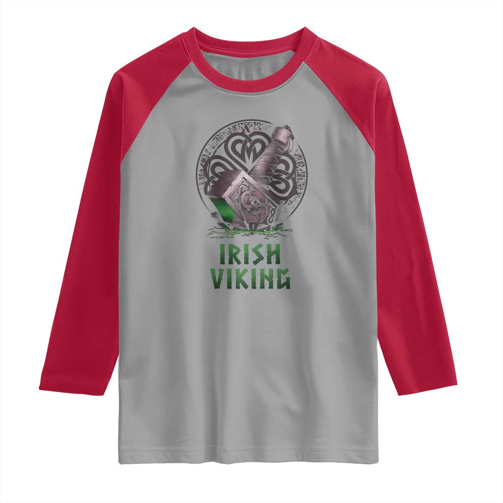 Irish Viking Raglan Shirt Celtic Thor Mjolnir