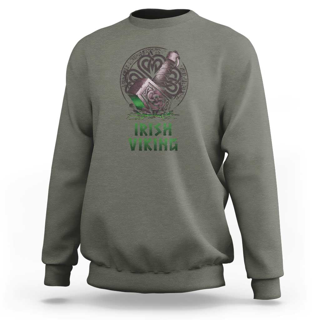 Irish Viking Sweatshirt Celtic Thor Mjolnir