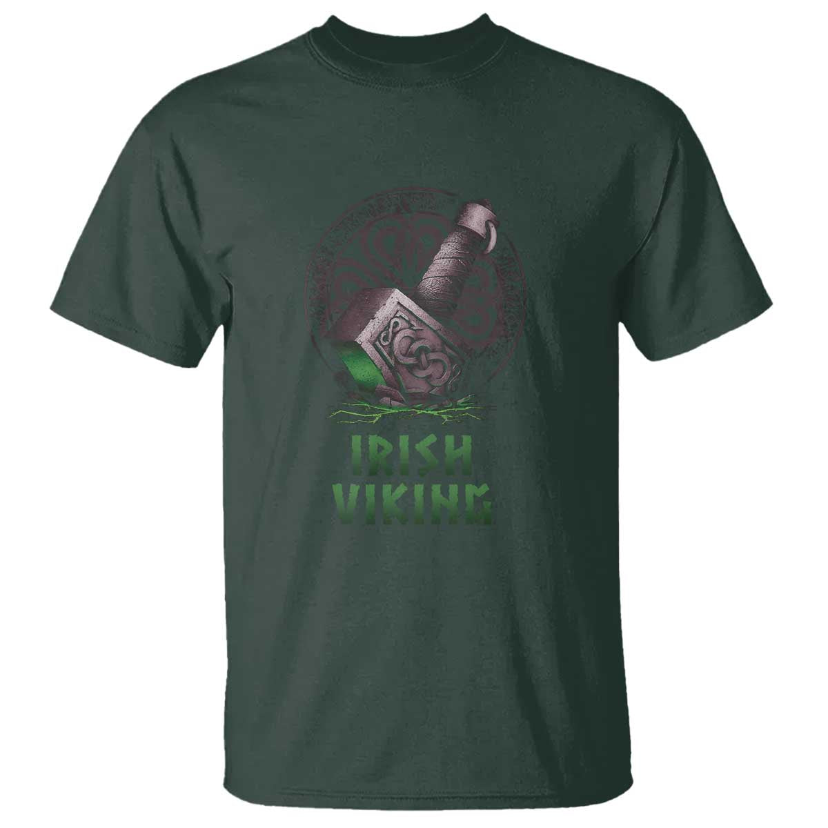 Irish Viking T Shirt Celtic Thor Mjolnir