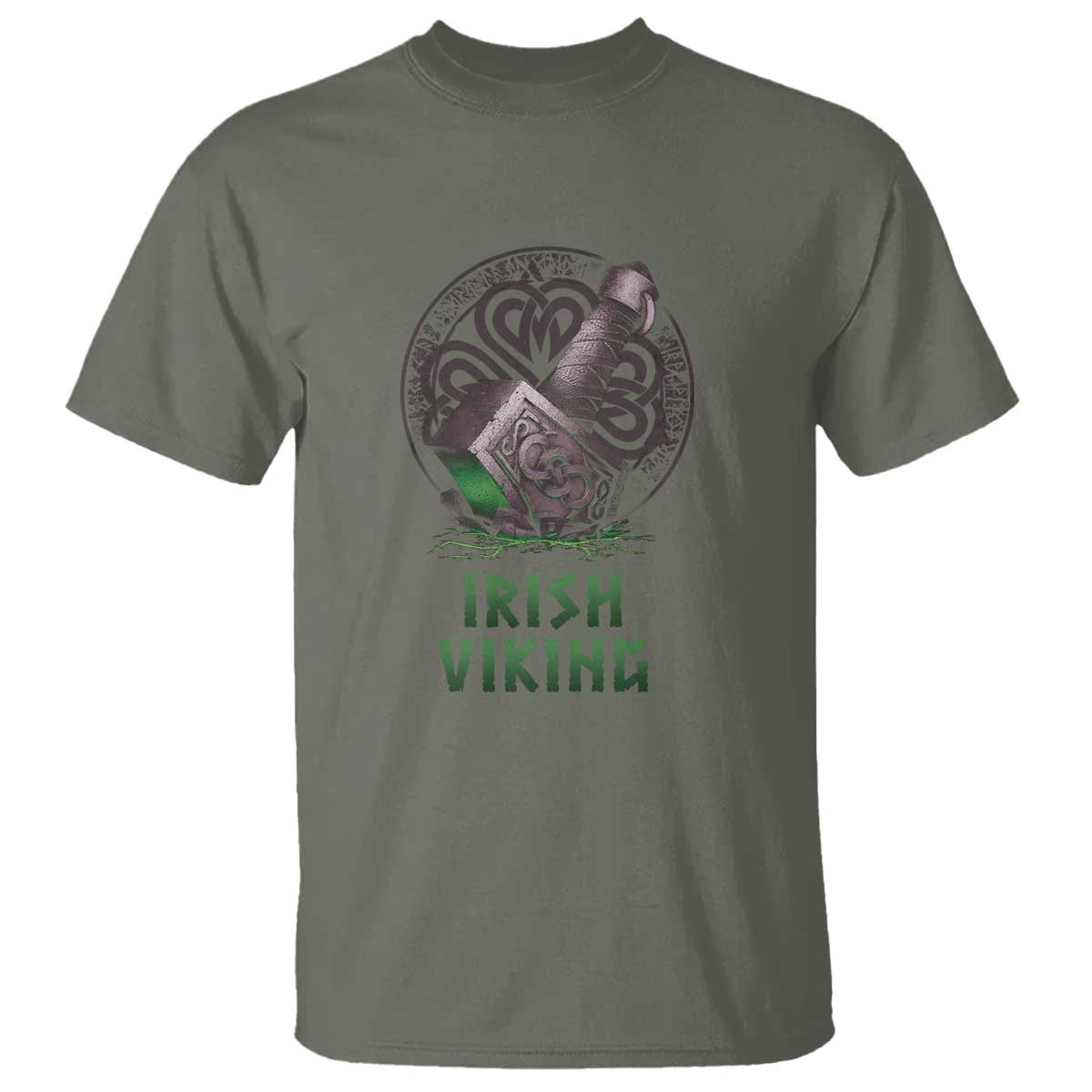 Irish Viking T Shirt Celtic Thor Mjolnir