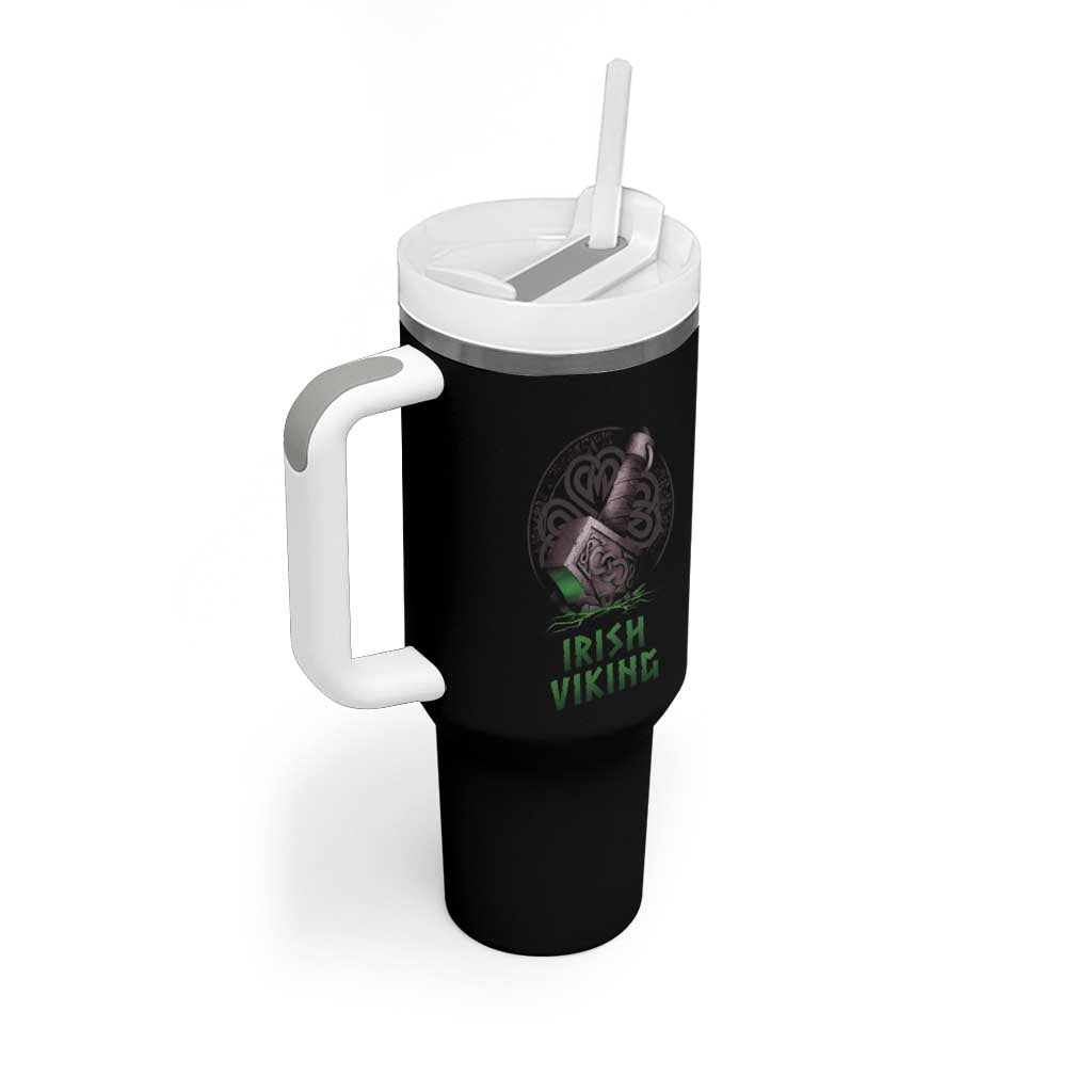 Irish Viking Tumbler With Handle Celtic Thor Mjolnir
