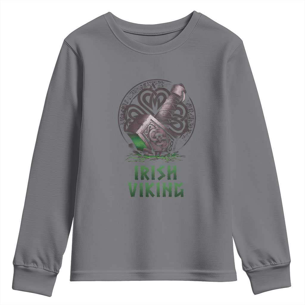 Irish Viking Youth Sweatshirt Celtic Thor Mjolnir