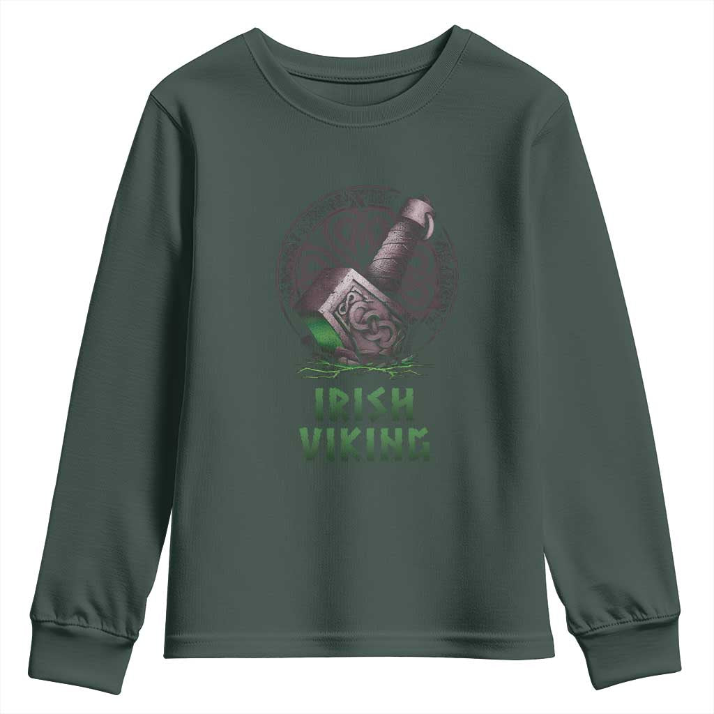 Irish Viking Youth Sweatshirt Celtic Thor Mjolnir