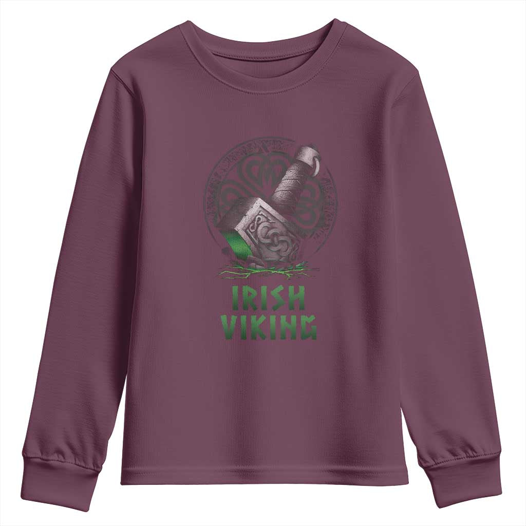 Irish Viking Youth Sweatshirt Celtic Thor Mjolnir