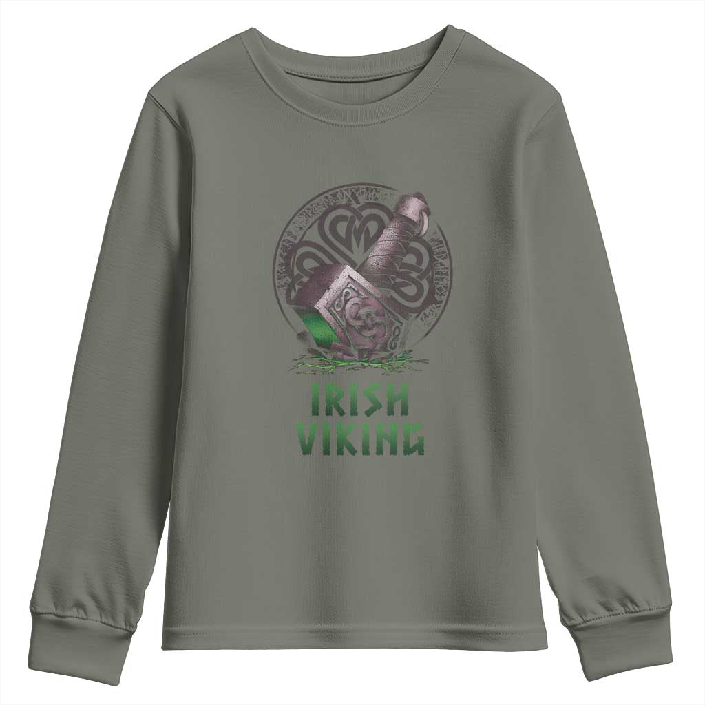 Irish Viking Youth Sweatshirt Celtic Thor Mjolnir