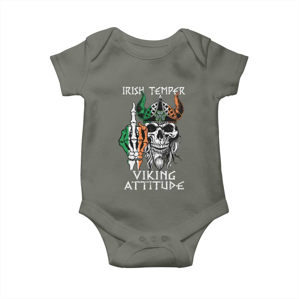 Funny Irish Viking Baby Onesie Irish Temper Viking Attitude