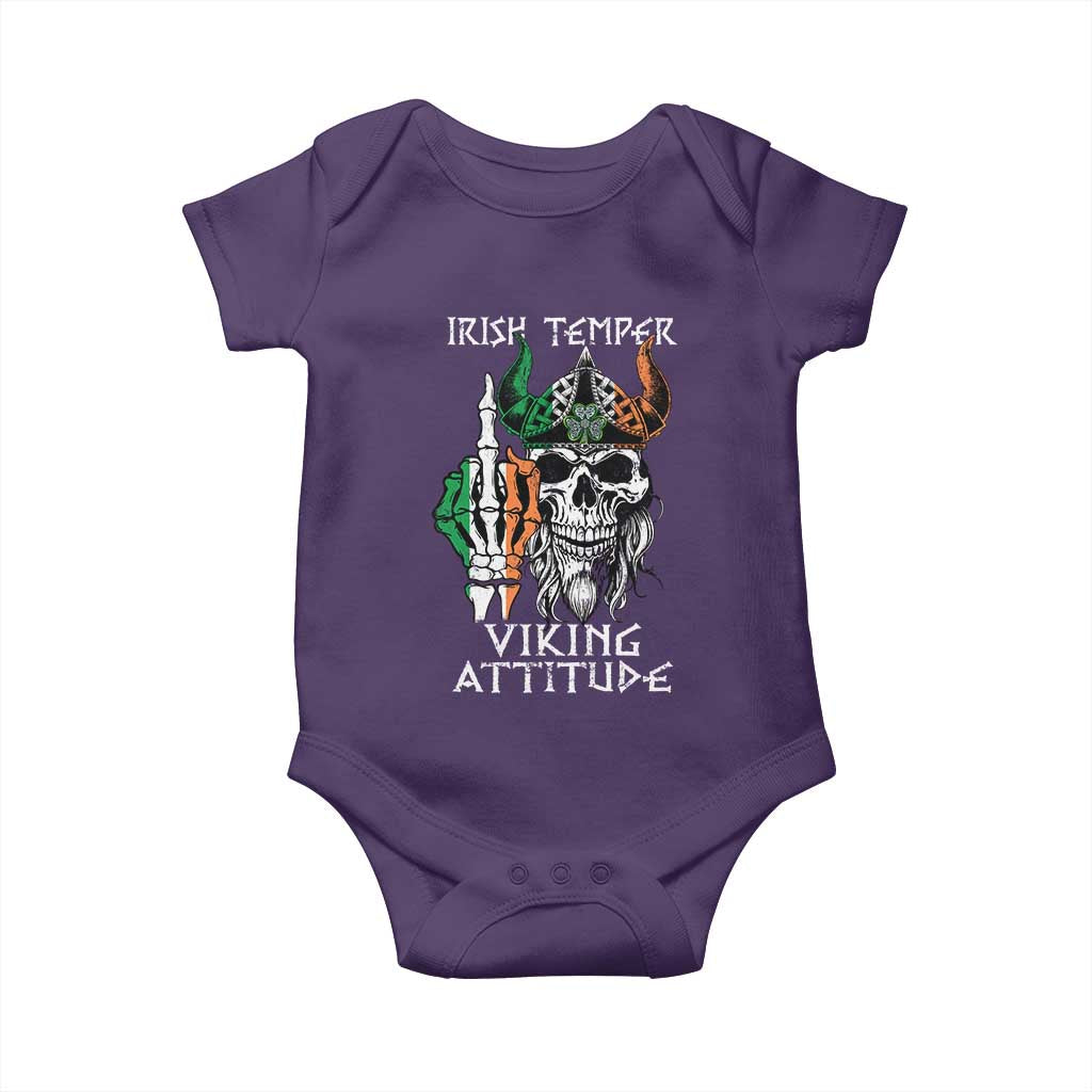 Funny Irish Viking Baby Onesie Irish Temper Viking Attitude