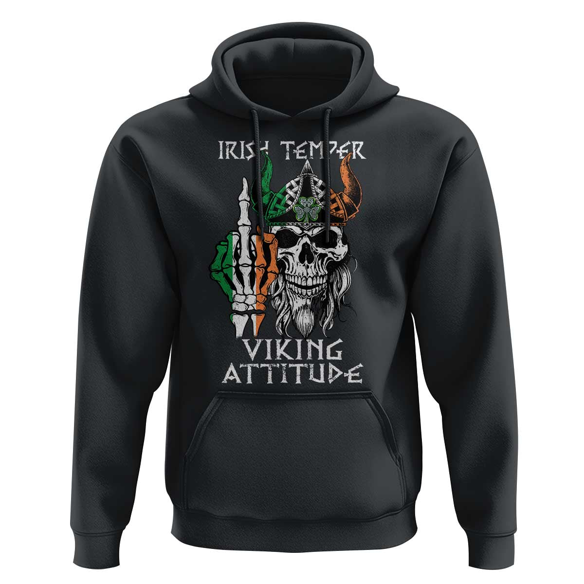 Funny Irish Viking Hoodie Irish Temper Viking Attitude