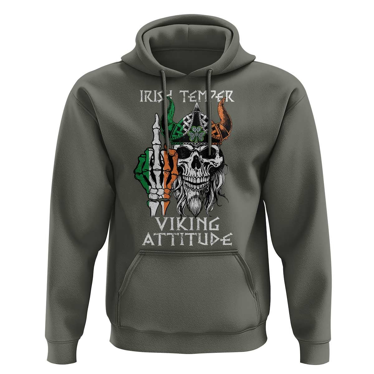 Funny Irish Viking Hoodie Irish Temper Viking Attitude