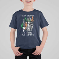 Funny Irish Viking T Shirt For Kid Irish Temper Viking Attitude