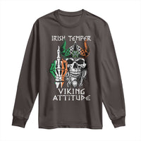 Funny Irish Viking Long Sleeve Shirt Irish Temper Viking Attitude