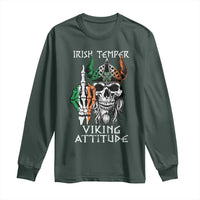 Funny Irish Viking Long Sleeve Shirt Irish Temper Viking Attitude