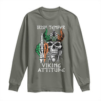 Funny Irish Viking Long Sleeve Shirt Irish Temper Viking Attitude