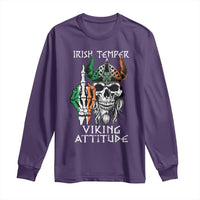 Funny Irish Viking Long Sleeve Shirt Irish Temper Viking Attitude