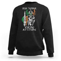 Funny Irish Viking Sweatshirt Irish Temper Viking Attitude