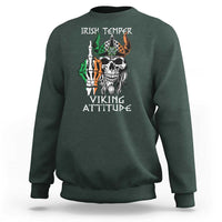 Funny Irish Viking Sweatshirt Irish Temper Viking Attitude