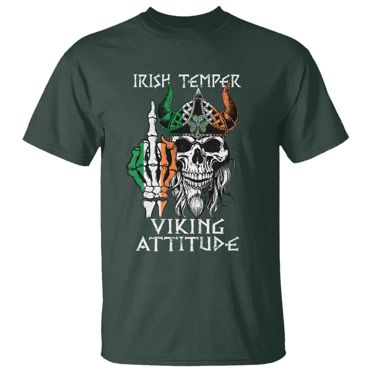Funny Irish Viking T Shirt Irish Temper Viking Attitude