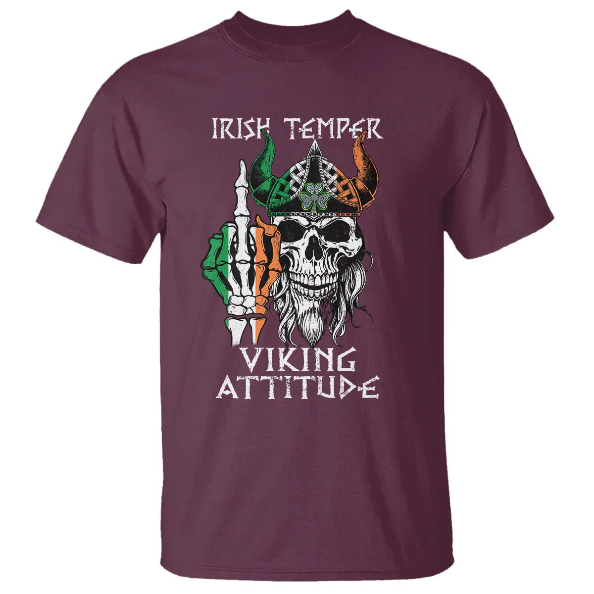 Funny Irish Viking T Shirt Irish Temper Viking Attitude