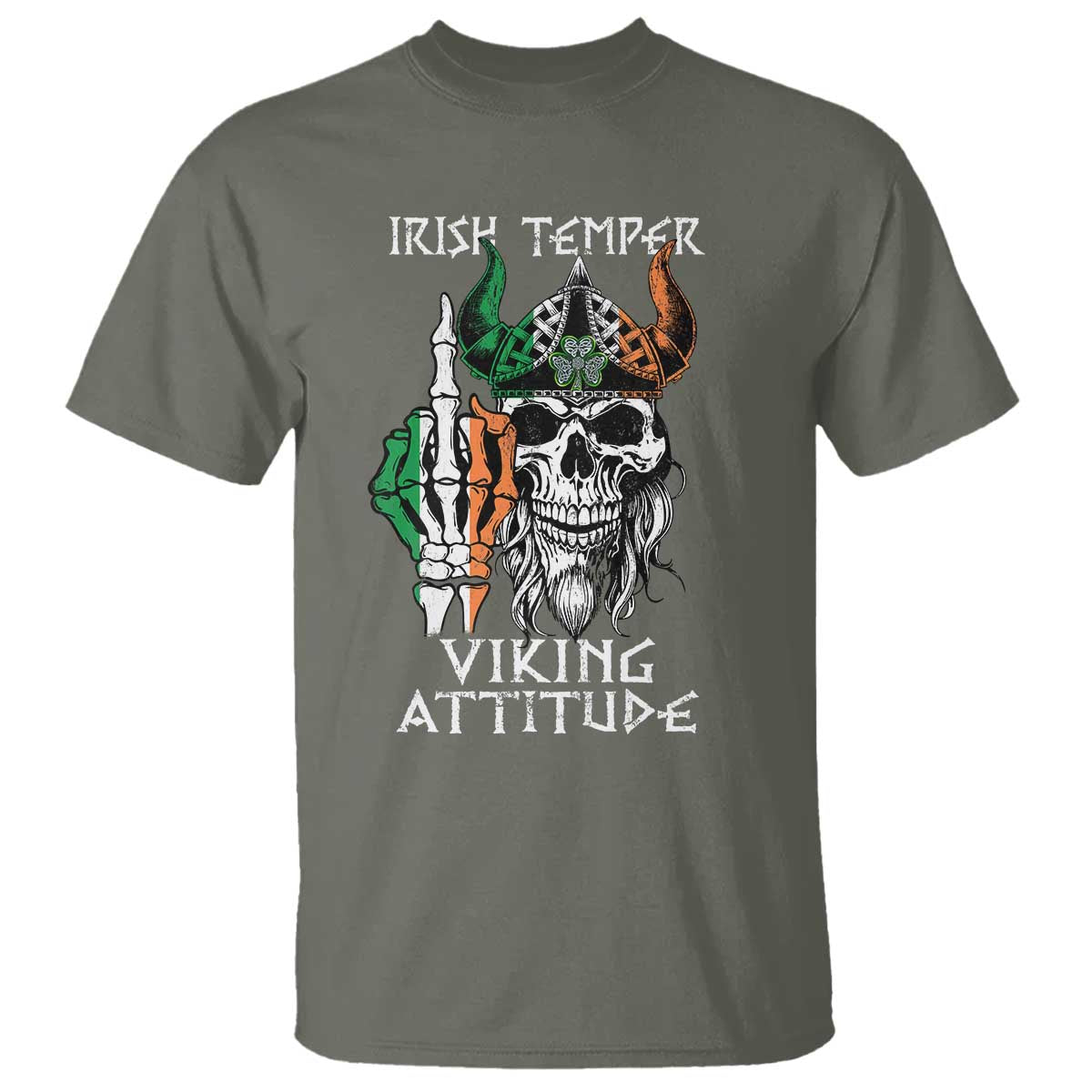 Funny Irish Viking T Shirt Irish Temper Viking Attitude