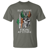 Funny Irish Viking T Shirt Irish Temper Viking Attitude