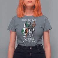 Funny Irish Viking T Shirt For Women Irish Temper Viking Attitude
