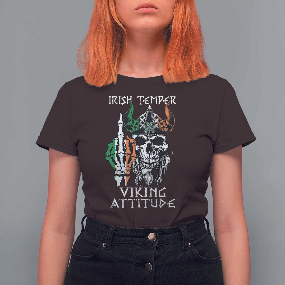Funny Irish Viking T Shirt For Women Irish Temper Viking Attitude