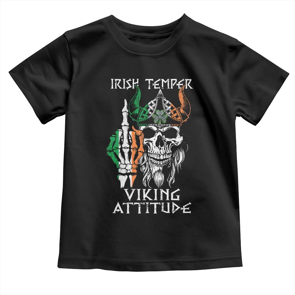 Funny Irish Viking Toddler T Shirt Irish Temper Viking Attitude