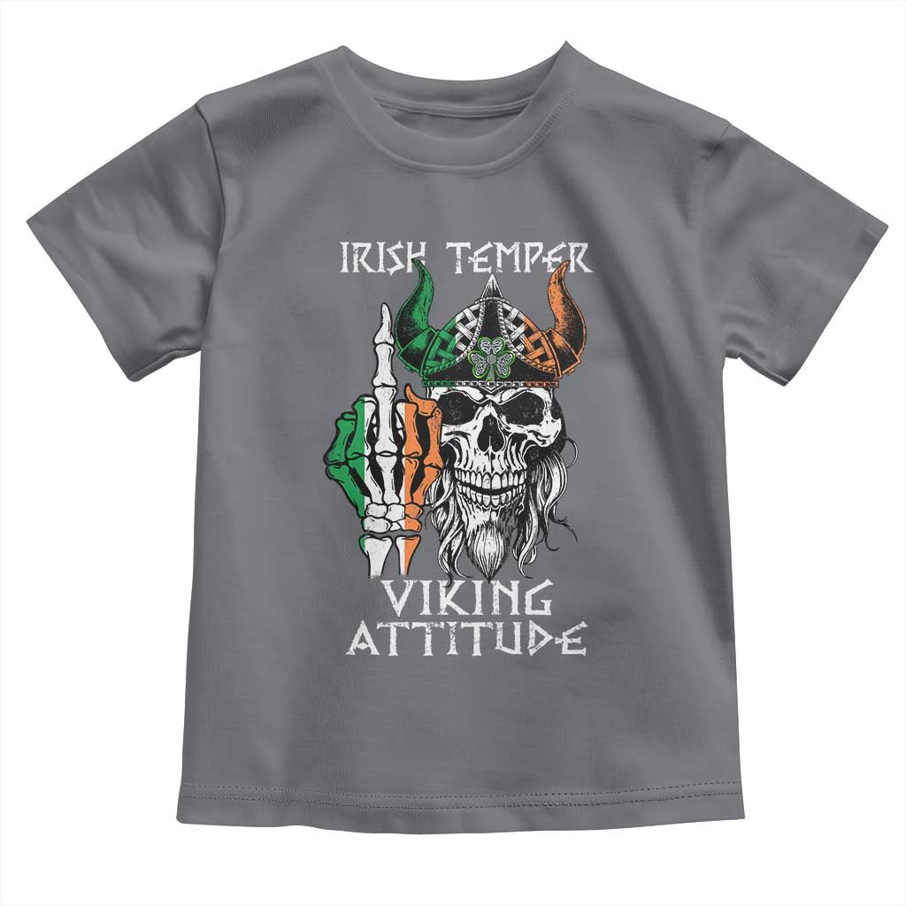 Funny Irish Viking Toddler T Shirt Irish Temper Viking Attitude