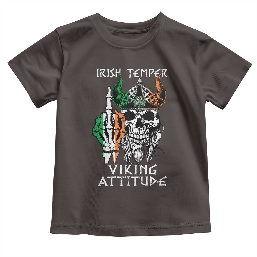 Funny Irish Viking Toddler T Shirt Irish Temper Viking Attitude