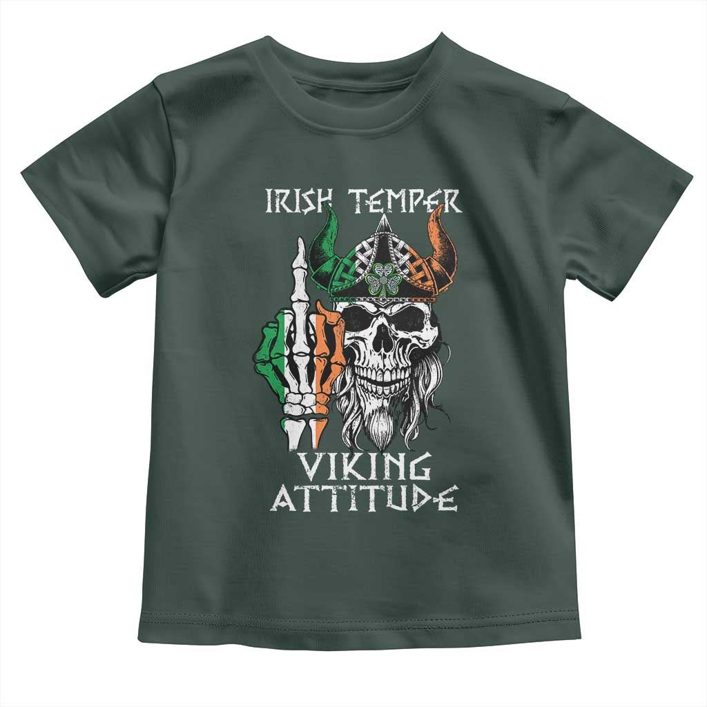 Funny Irish Viking Toddler T Shirt Irish Temper Viking Attitude