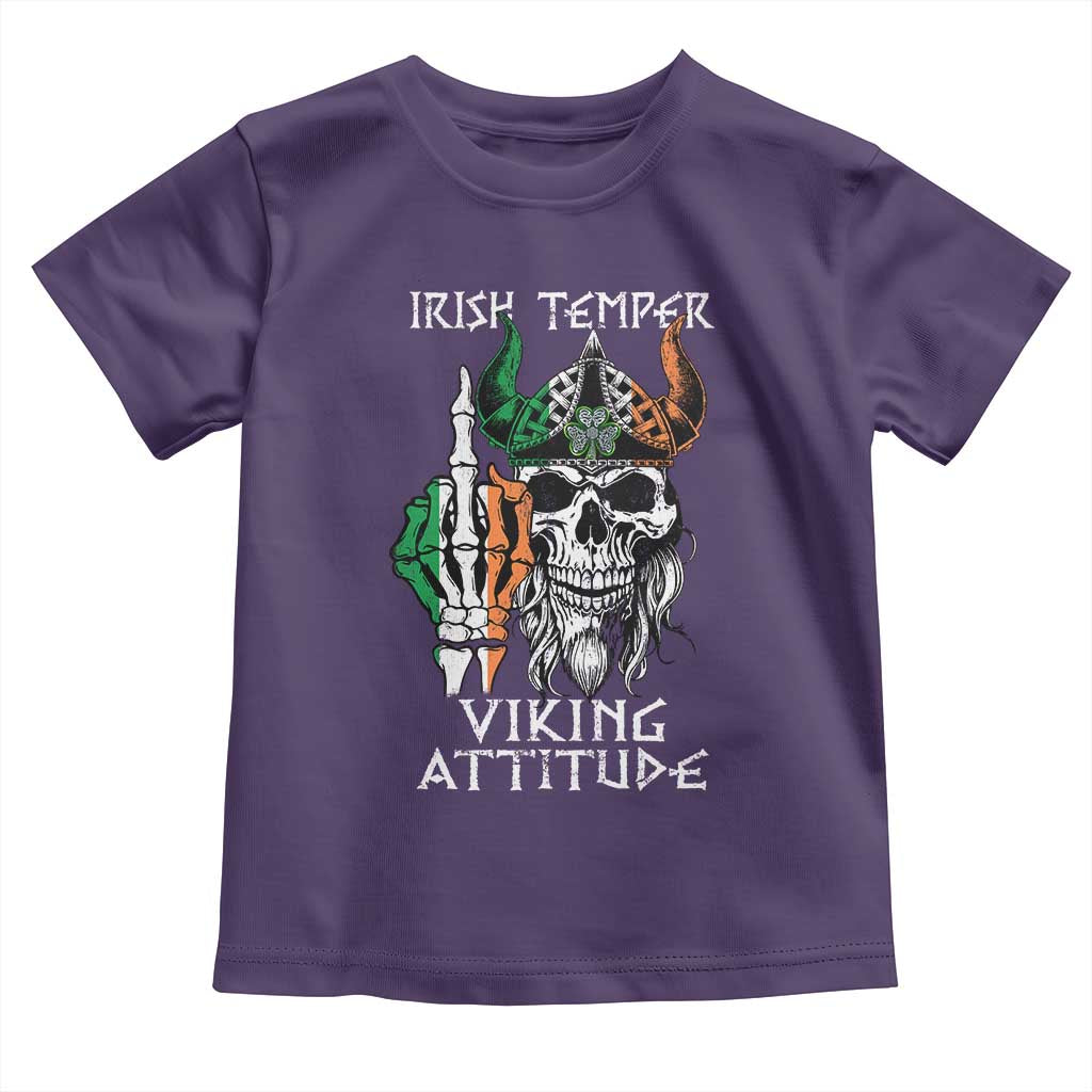 Funny Irish Viking Toddler T Shirt Irish Temper Viking Attitude