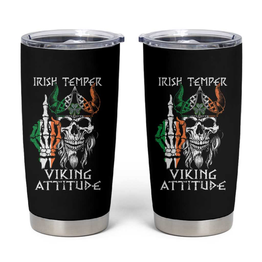 Funny Irish Viking Tumbler Cup Irish Temper Viking Attitude