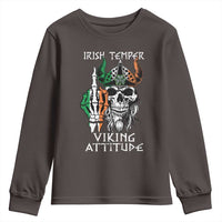 Funny Irish Viking Youth Sweatshirt Irish Temper Viking Attitude