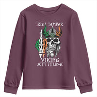 Funny Irish Viking Youth Sweatshirt Irish Temper Viking Attitude