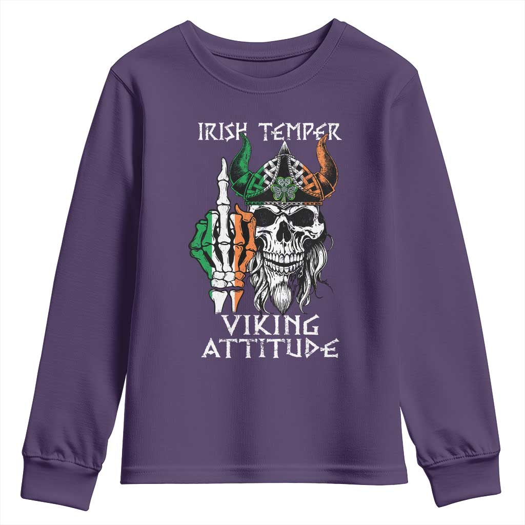 Funny Irish Viking Youth Sweatshirt Irish Temper Viking Attitude