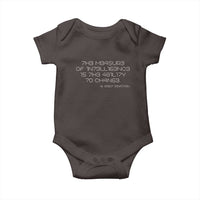 Funny Albert Einstein Quotes Baby Onesie The Measure Of Intelligence Is The Ability To Change Code