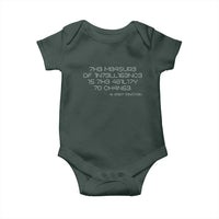 Funny Albert Einstein Quotes Baby Onesie The Measure Of Intelligence Is The Ability To Change Code