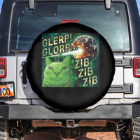 Funny Alien Cat Meme Spare Tire Cover Glerp Glorp Zib Zib