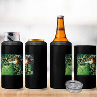 Funny Alien Cat Meme 4 in 1 Can Cooler Tumbler Glerp Glorp Zib Zib