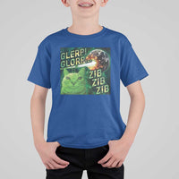 Funny Alien Cat Meme T Shirt For Kid Glerp Glorp Zib Zib
