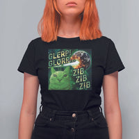 Funny Alien Cat Meme T Shirt For Women Glerp Glorp Zib Zib