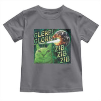 Funny Alien Cat Meme Toddler T Shirt Glerp Glorp Zib Zib