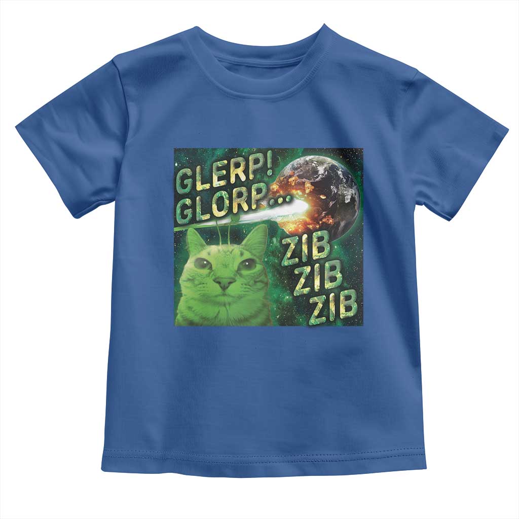 Funny Alien Cat Meme Toddler T Shirt Glerp Glorp Zib Zib