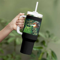 Funny Alien Cat Meme Tumbler With Handle Glerp Glorp Zib Zib