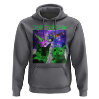 Funny Alien Cat Meme Hoodie Green Cats ZEOW ZEOW